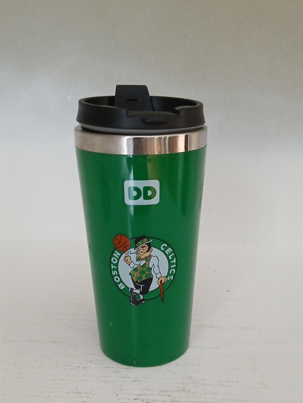 Dunkin Donuts Boston Celtics Green Travel Tumbler with Lid